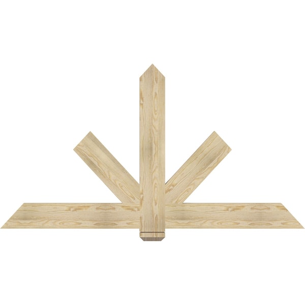Ekena Millwork Kennewick Rough Sawn Timber Gable Bracket, Douglas Fir, 72"W x 39"H x 2"D x 6"F, 13/12 Pitch GBW072X39X0206KEN00RDF - main